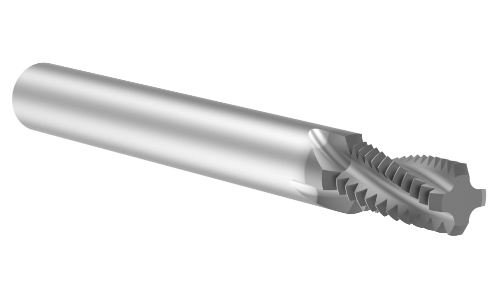 Picture of Allied Machine TMNK0250-NPTF 0.3051 1-18TPI 4FL Carbide ThreadMill Threading Mill Thread